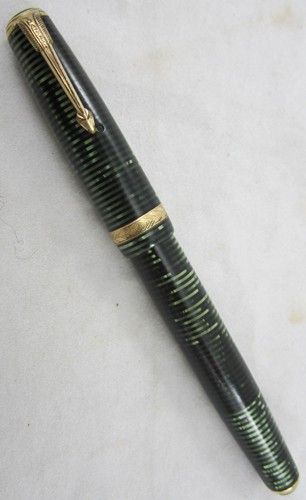 Vintage PARKER PEN Chevron Diamond GOLD Band Junior Debutante