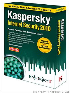 Kaspersky Internet Security 2010 3 Pcs Factory SEALED Free Upgrade