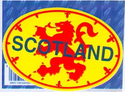 Royal Scotland Standard Flag Scottish Oval Decal Car Sticker