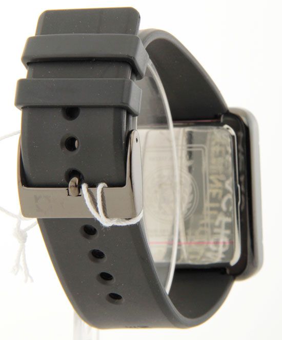 Kenneth Cole Mens RK1237 Reaction Black Polyurethane New Watch