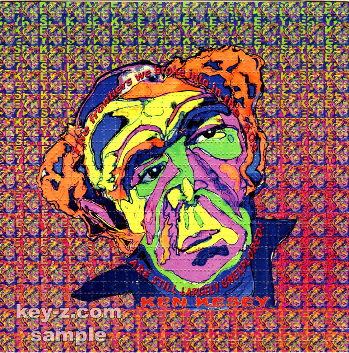 Ken Kesey Unexplored Frontiers Blotter Art Psychedelic