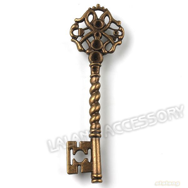 10 Styles Bronze Key Charms Alloy Pendants Jewelry Findings