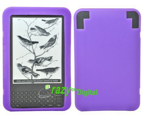 New 4 Silicone Skin Cases for  Kindle 3 eBook Reader
