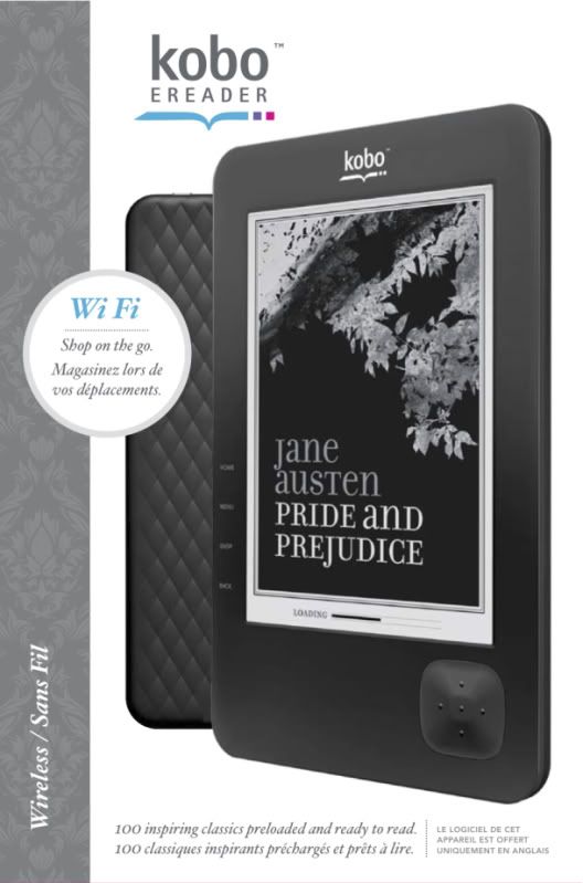 Kobo eReader Wireless WiFi 2GB 6in Black N647 KBU B 100 Free Preloaded