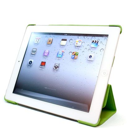 Green Kroo iPad 2 Smart Magnetic Case Cover Hard Shell