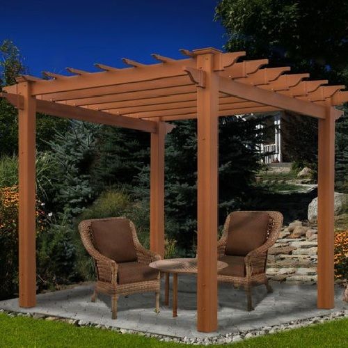 Eden Lakewood Pergola New England Arbors Wood Grain Pergola VA84044