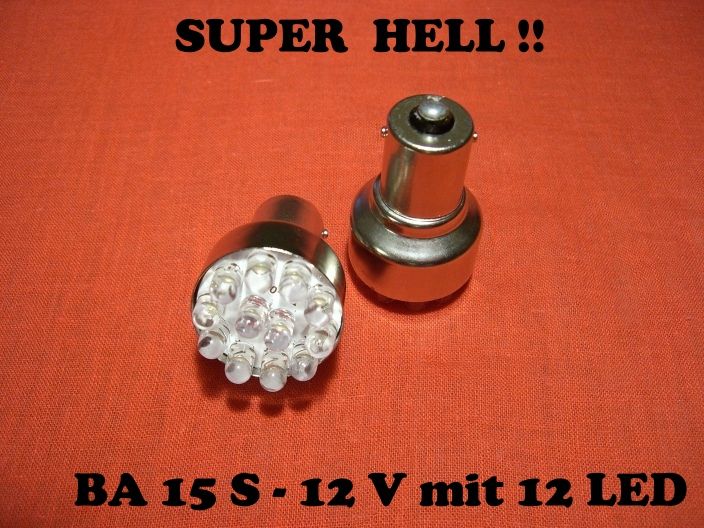 KTM LED Blinker 2 x Birnen Lampen BA15S 12 LED Neu