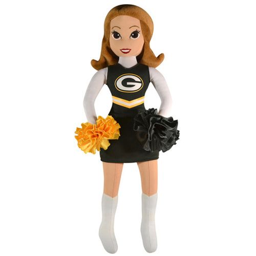 Green Bay Packers Youth Girls 16 Cheerleader Plush Doll