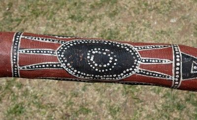 Aboriginal Didgeridoo Hand Painted Ochres Turtle Barra Totems