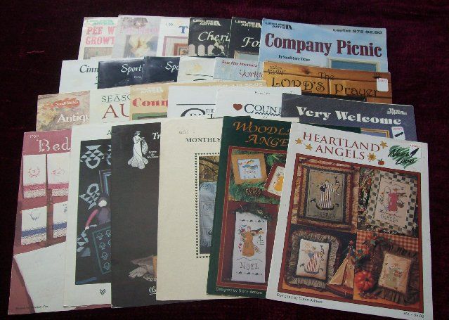 24 Cross Stitch Leaflets Nice Assortment