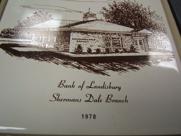 Bank of Landisburg Shermans Dale Branch Tile 1978