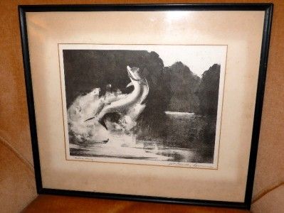 William Goadby Lawrence   Marine Artist   Silver Fish Great Gift for