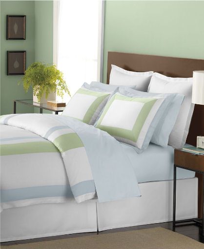 Martha Stewart Thompson Square Blue Green s Q Sham NP