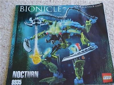 Lego Bionicle Boxed Nocturn Figure Set 8934 Instructions 100 Complete