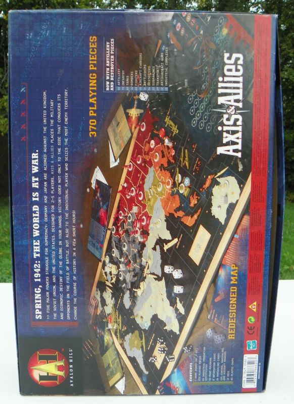 Axis Allies World War II Military Board Game Avalon Hill