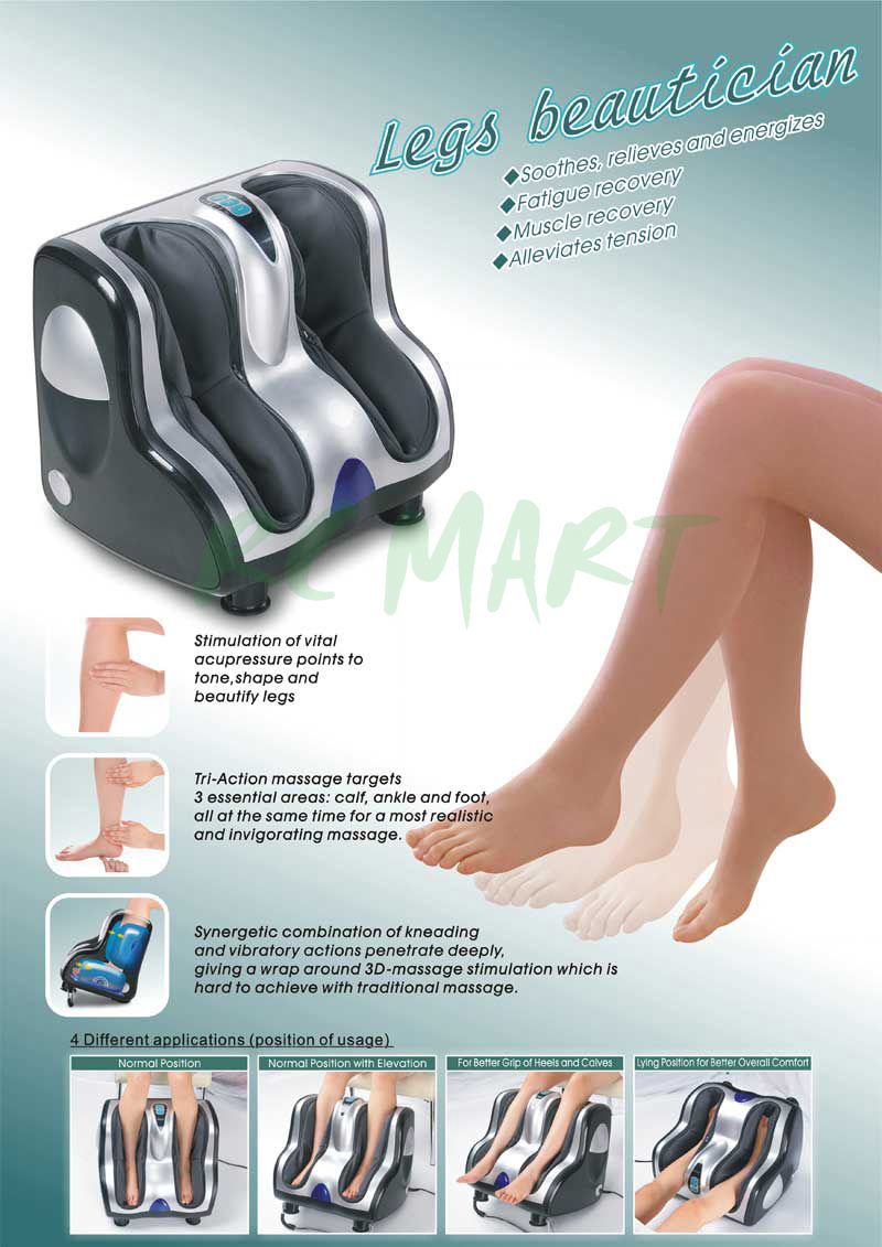 Legs Beautifician Deluxe Leg Calf and Foot Massager New