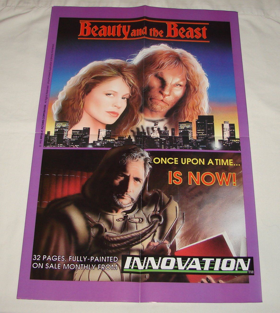 1993 Linda Hamilton Beauty and The Beast Comic Poster