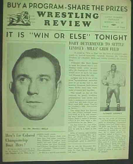 Wrestling Program 1959 Edmonton Al Mills Stu Hart