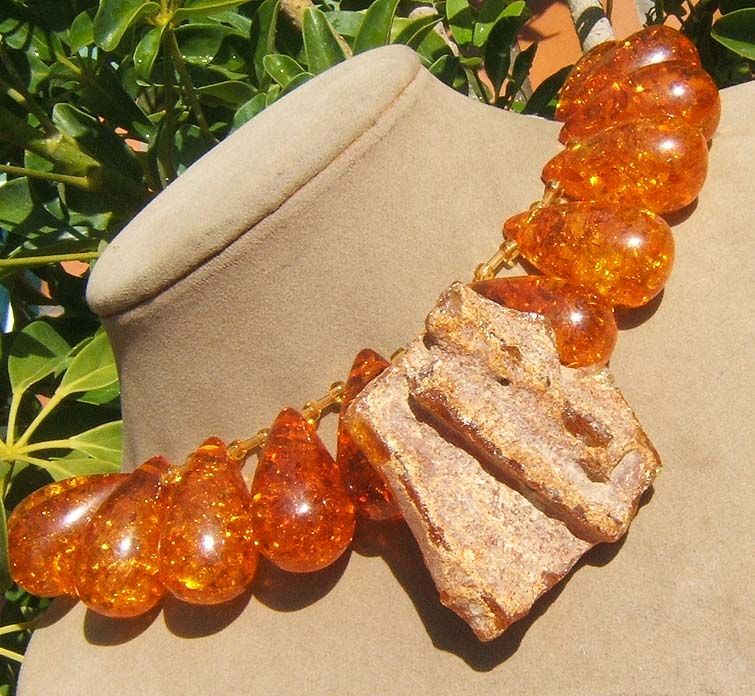 Amber Butterscot​ch Rough Raw Earrings Big Top Grade Fossil Honey