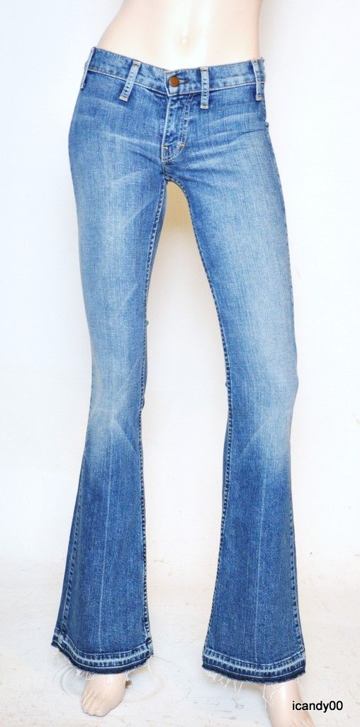 New $195 Textile Elizabeth and James Jimi Flare Leg Jeans Pants 25 36