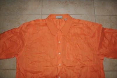 Cutter and Buck Short Sleeve Shirt Button Front Linen Florida uf