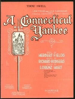 Connecticut Yankee 1927 Thou Swell Broadway Show Vintage Sheet Music
