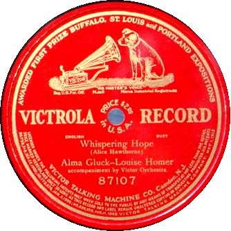 Alma Gluck Louise Homer 78 RPM Victrola 87107