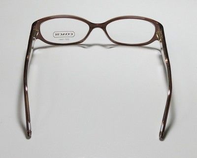 New Coach Lucinda 2011 49 15 135 Brown Spring Hinges Eyeglass Glasses