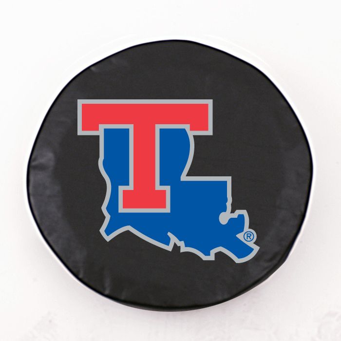 Louisiana Tech Bulldogs NCAA Exact Fit Black Vinyl Spare Tire Cover by