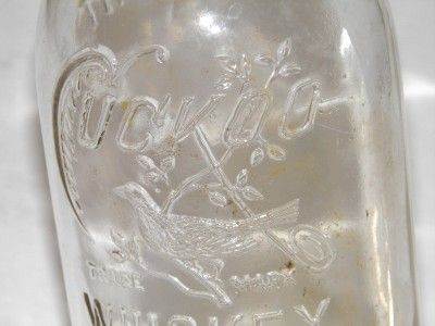 Collectible Cuckoo Whiskey Liquor Bottle M Burke Boston Mass