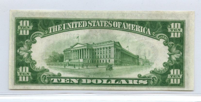 1928 B $10 FRN Federal Reserve Note G Chicago Illinois AU WOW