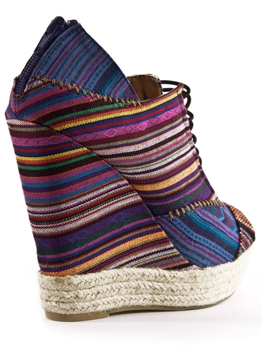 New Chinese Laundry Make My Day Multi Color Espadrille Wedge Heel