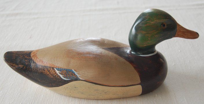 Brand New Ducks Unlimited Mallard Decoy Carved Wood Du