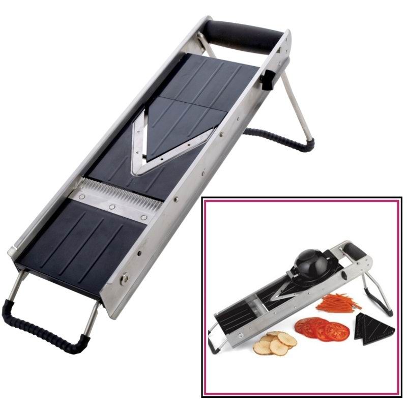 Mandolin 3978 Pro Food V Slicer w 3 Blades MIU