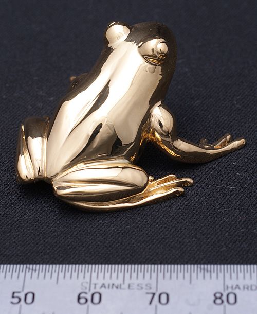 Paper Weight Accessory Figure 18 Karat Gold Frog New 2