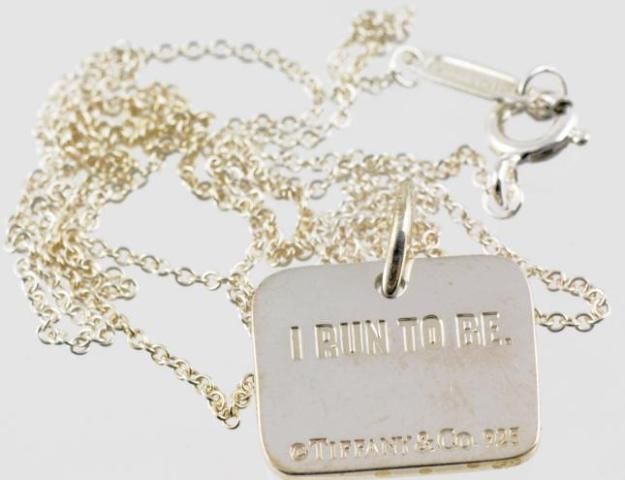 925 Silver 2011 Nike Womens Marathon Pendant Necklace 17 75