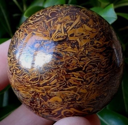 Calligraphy Stone Maryam Gem Stone 44 mm Crystal Sphere RARE