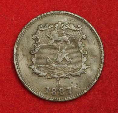 1887 British North Borneo Beautiful Copper ½ Cent Coin VF