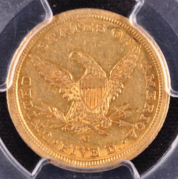 1842 C Liberty $5 PCGS AU 50