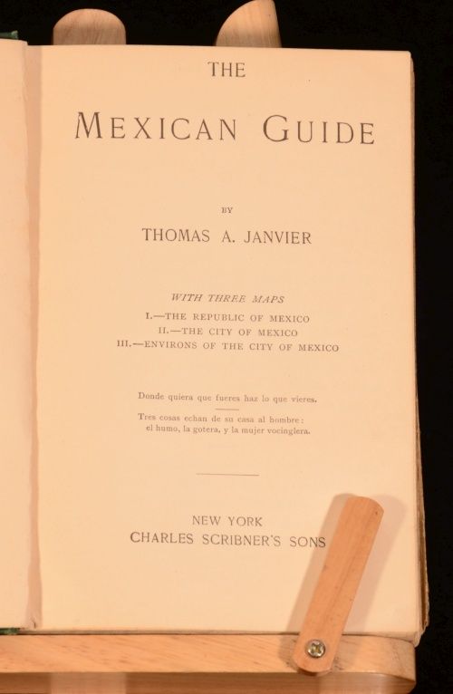 1890 The Mexican Guide Thomas Janvier Maps