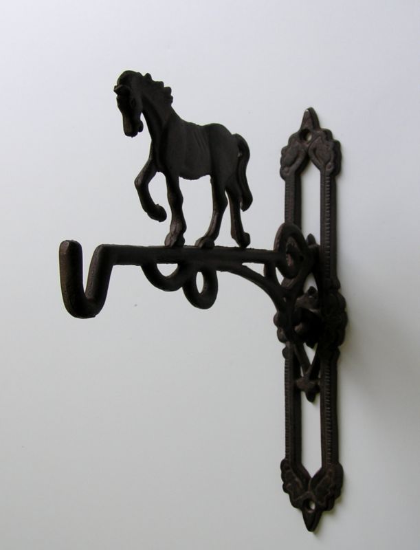 Horse Plant Hanger Hook Garden Decor Wall Vintage Iron New