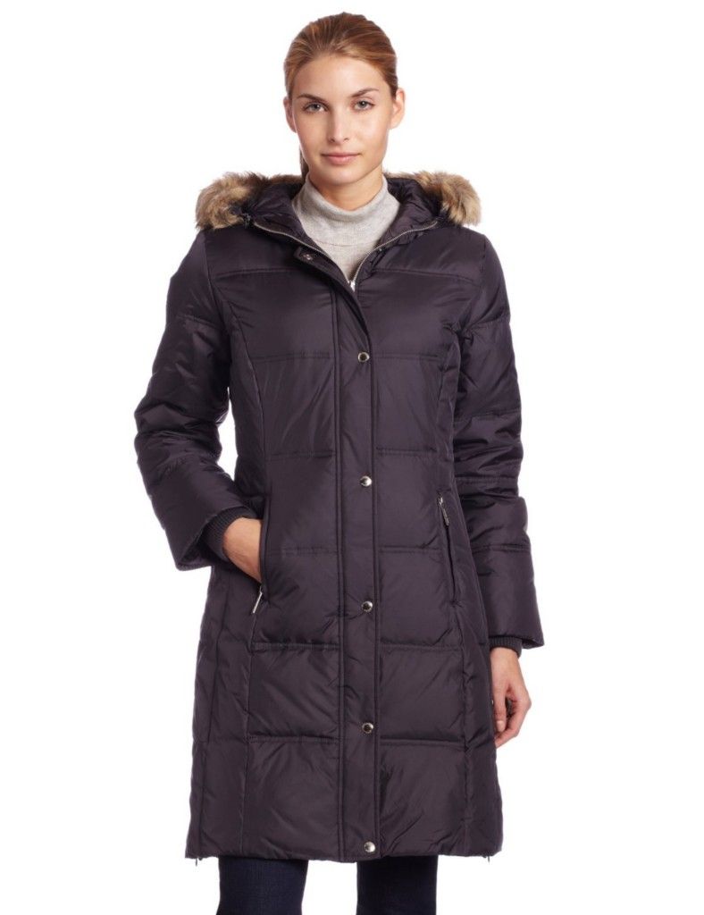 Michael Kors Down Filled Quilted Faux Coat L OG$270