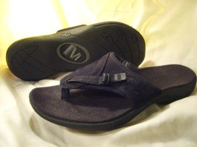 Womens Merrell Gardena Thong Midnight Comfort Flip Flops Size 9