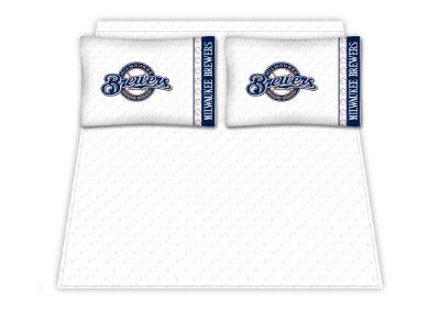 Milwaukee Brewers Comforter Set Twin Full Queen SL MLB Bedding Sets