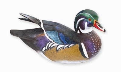 Miniature Wood Duck Drake Decoy by Loon Lake Decoy