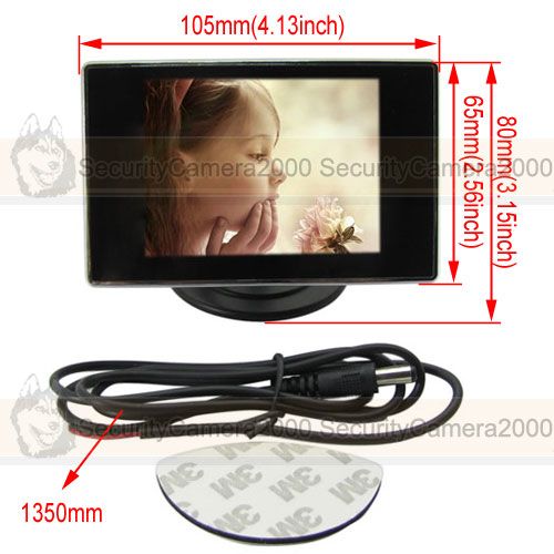 Mini 3 5 TFT LCD Monitor Display for CCTV Car Rear View Camera System