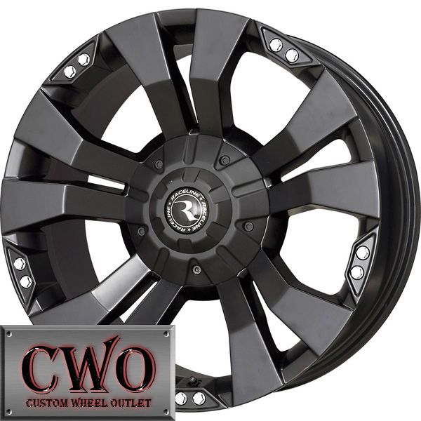 18 Black Raceline Rampage Wheels Rims 6x135 6x139 7 6 Lug F 150 Chevy