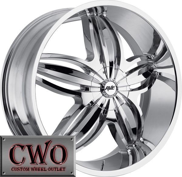 24 Chrome Avenue A609 Wheels Rims 6x135 6x139 7 6 Lug Expedition Tahoe