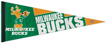 Milwaukee Bucks Classic 1968 93 Throwback Felt Pennant