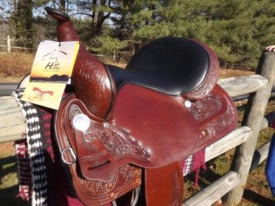 Circle Y Tooled High Horse Trail Western Saddle #6812 Mineral Wells